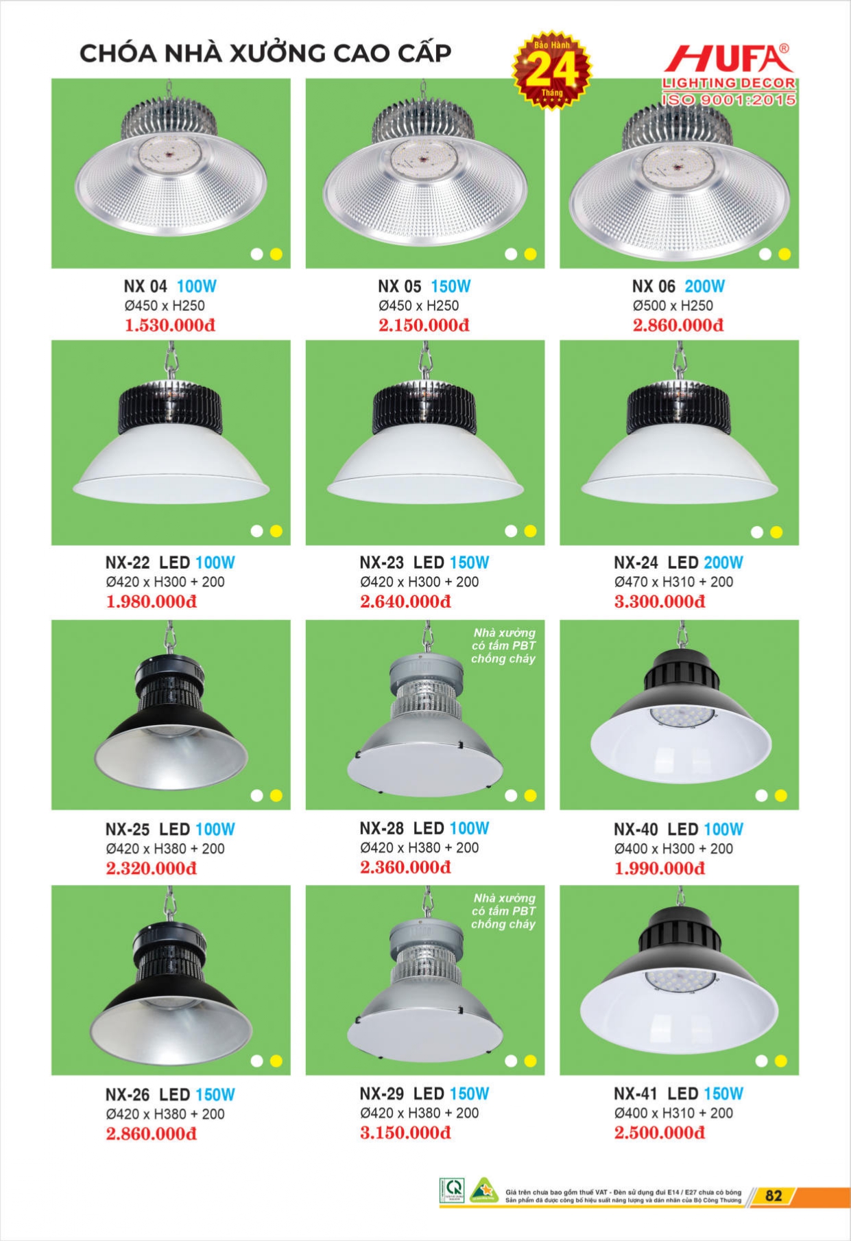 Bảng giá đèn LED HUFA 2026